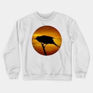 Redwing Blackbird Marsh Sunset Crewneck Sweatshirt